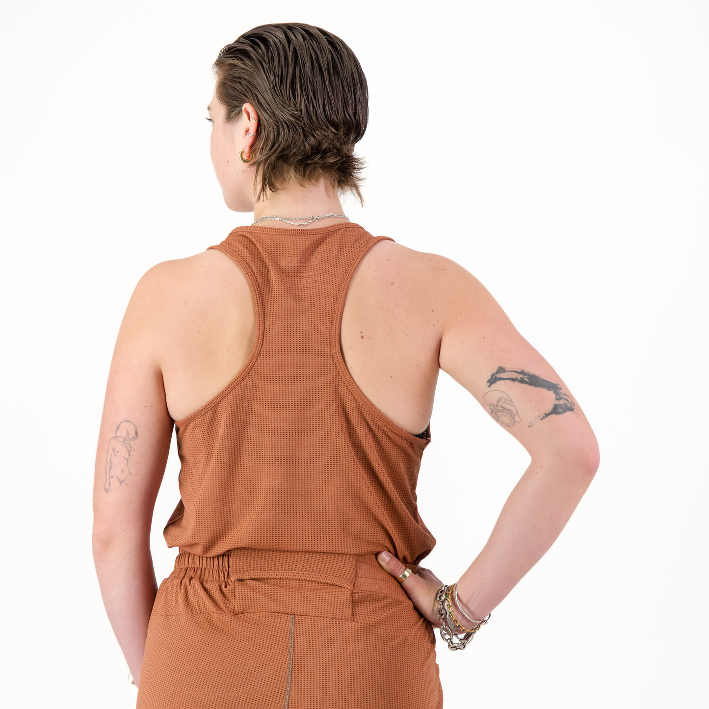 WOMENS SALVATORE VEST BROWN