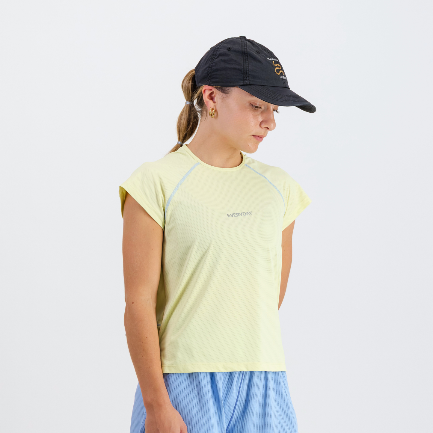 WOMENS BREZZA TEE BUTTER w BLUE