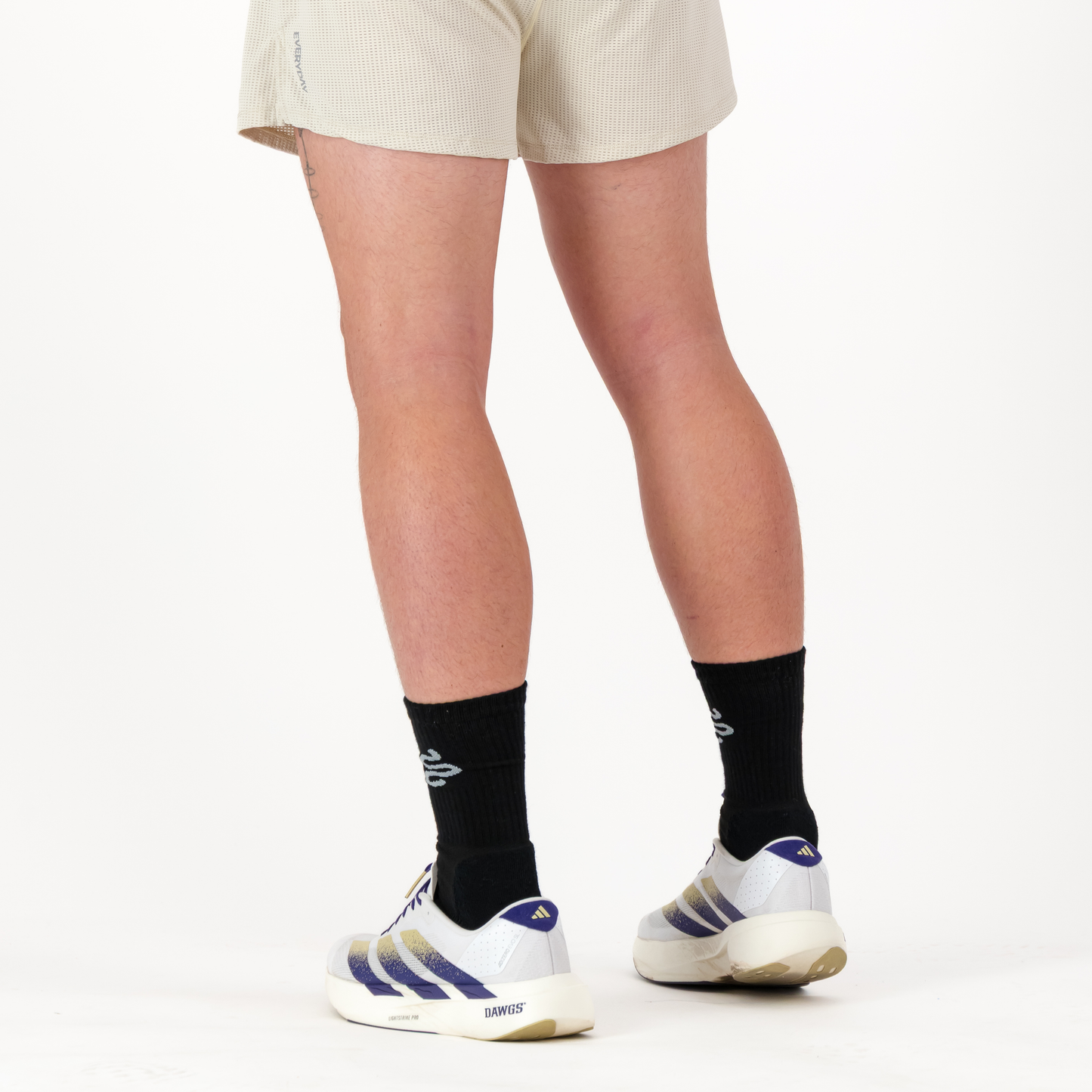 VITA MOHAIR CREW RUN SOCKS | BLACK