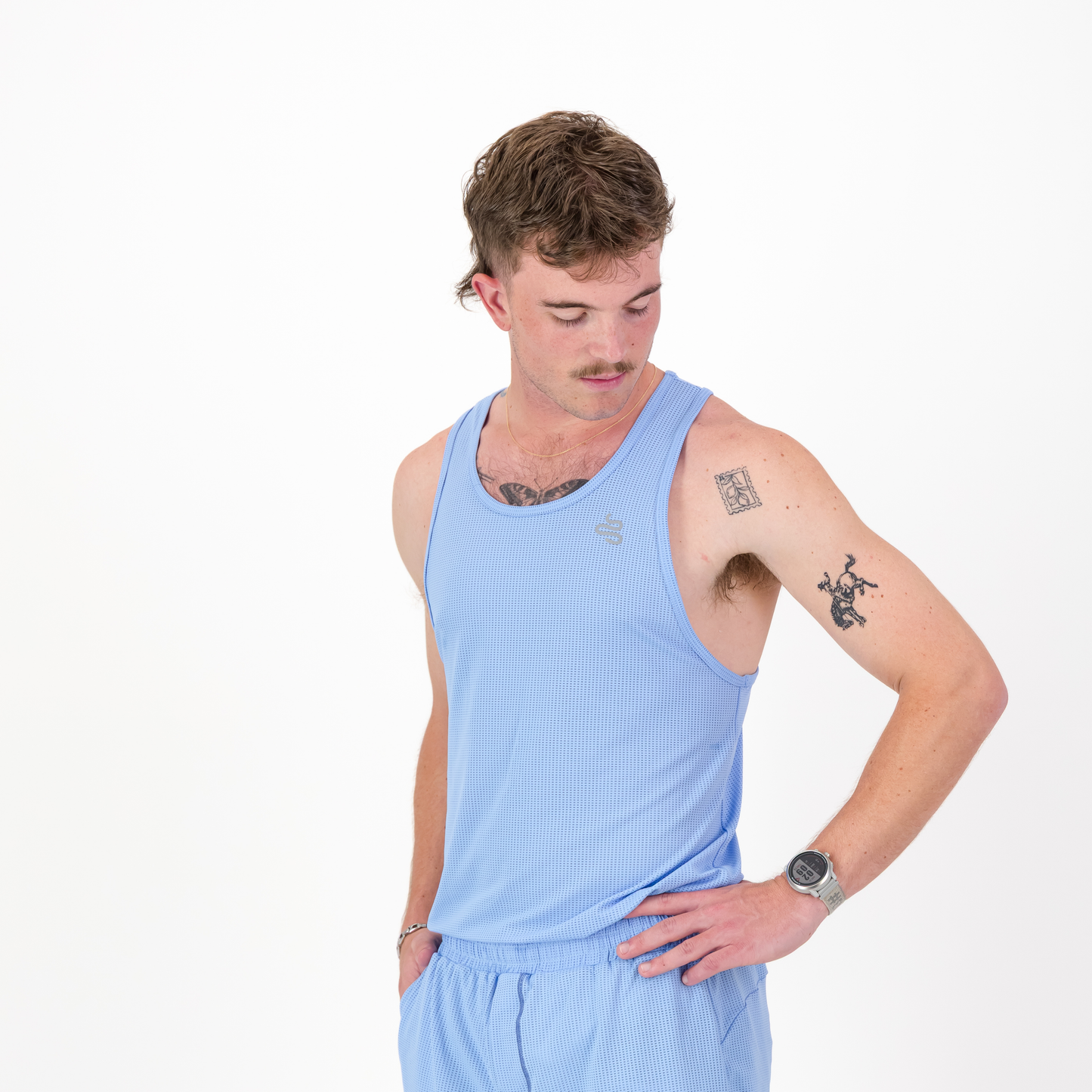 MENS SALVATORE VEST BABY BLUE