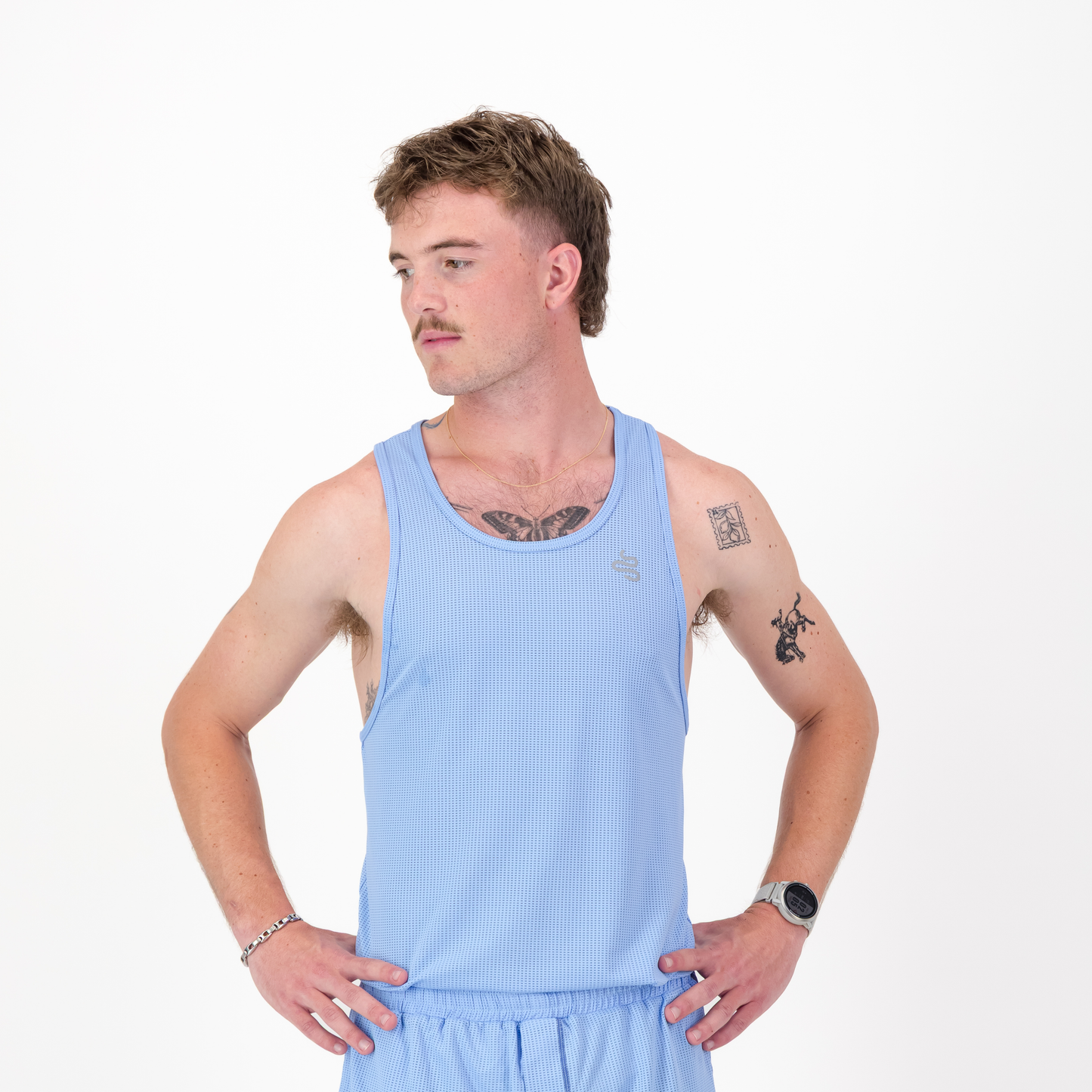 MENS SALVATORE VEST BABY BLUE