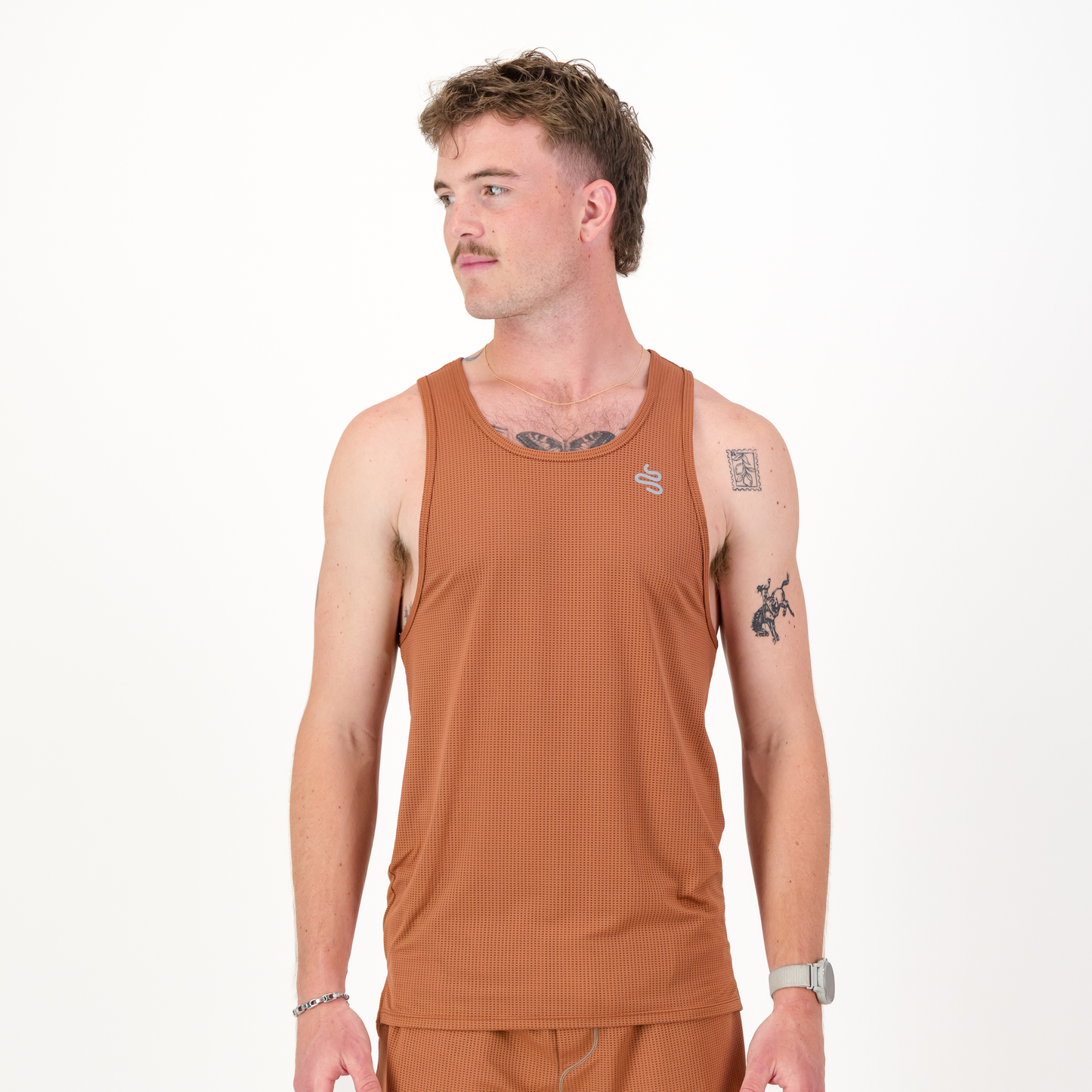 MENS SALVATORE VEST BROWN