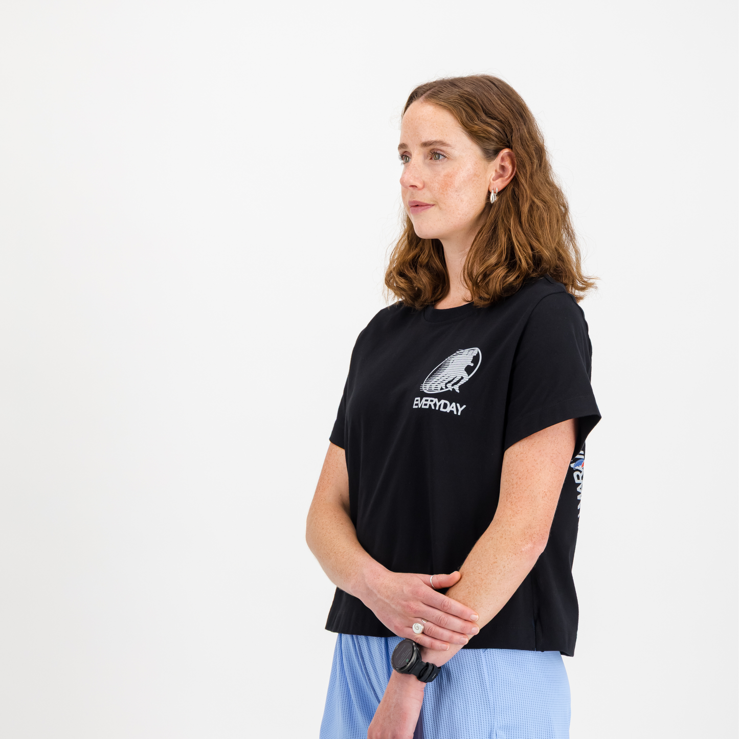 WOMENS SOLE COTTON TEE BLACK