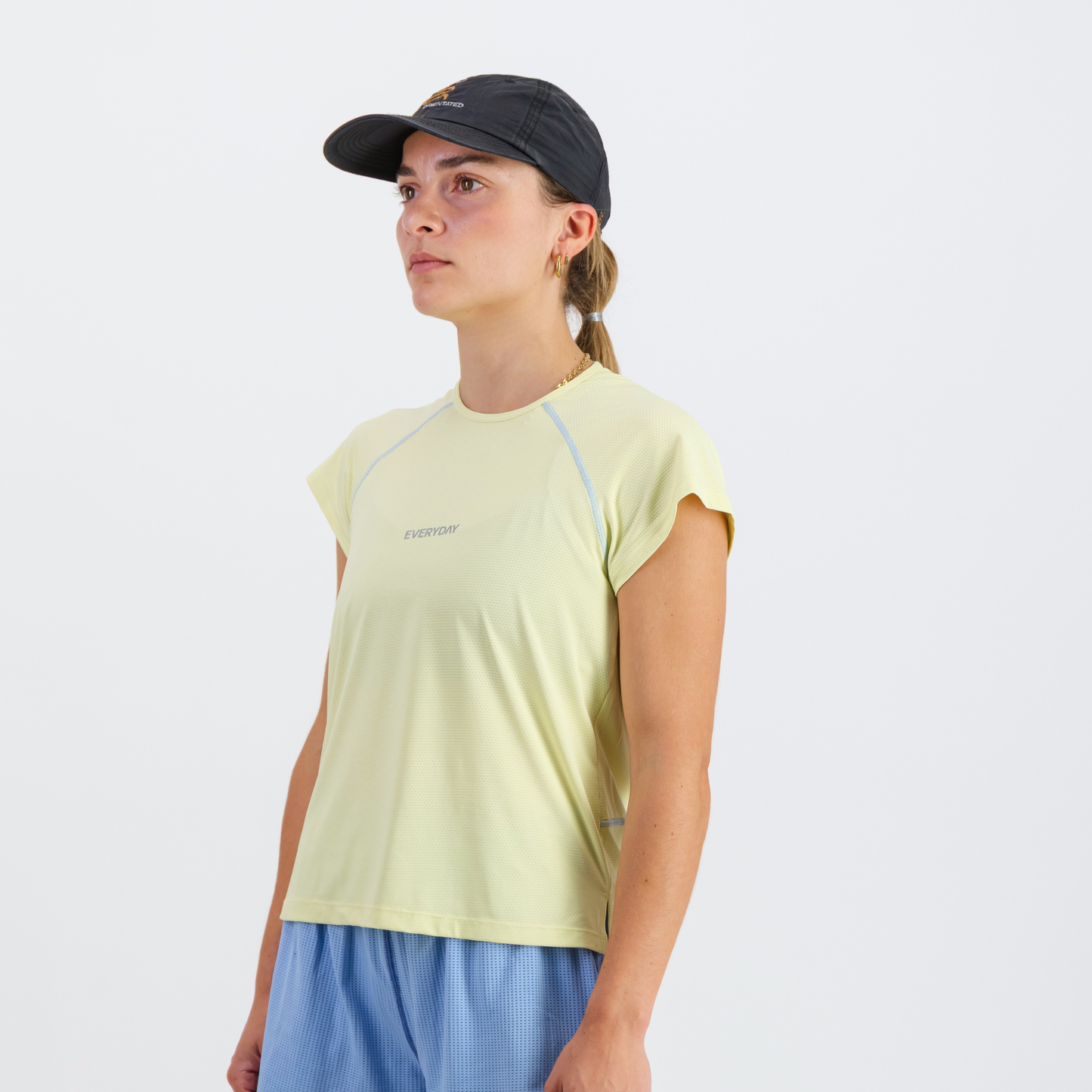 WOMENS BREZZA TEE BUTTER w BLUE